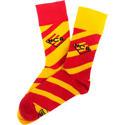 Socken rot-gelb