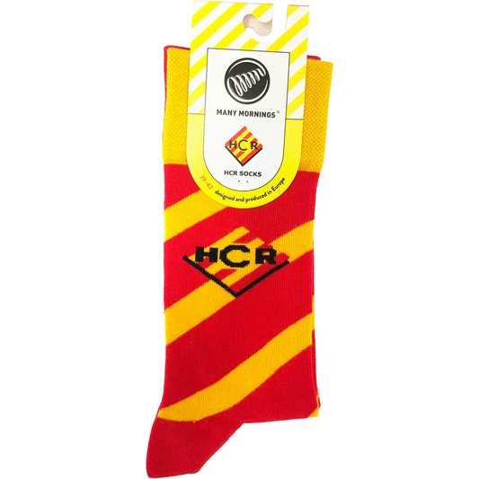 Socken rot-gelb